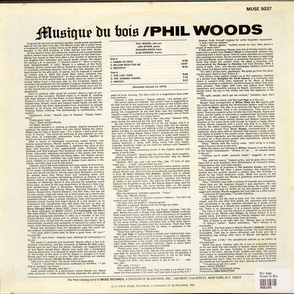 Phil Woods - Musique Du Bois