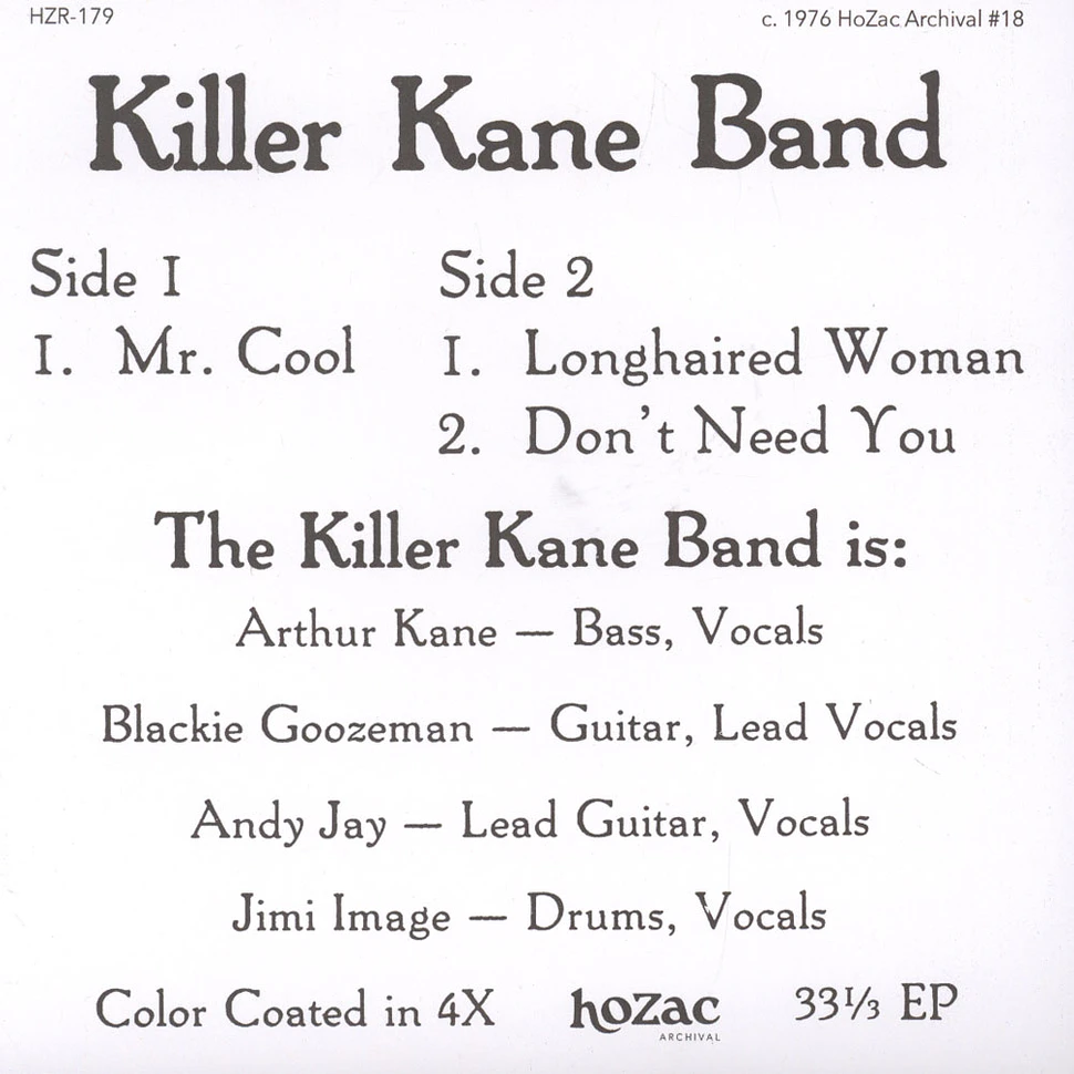Killer Kane Band - Debut EP