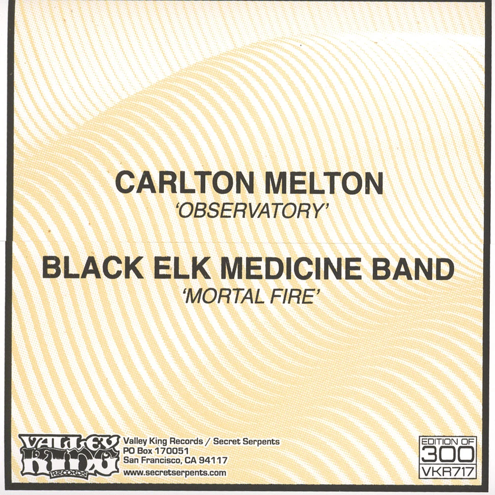 Black Elk Medicine Band / Carlton Melton - Split