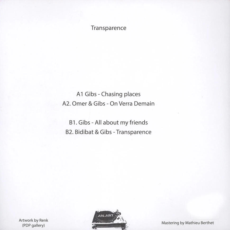 Bidibat, Gibs & Omer - Transparence EP