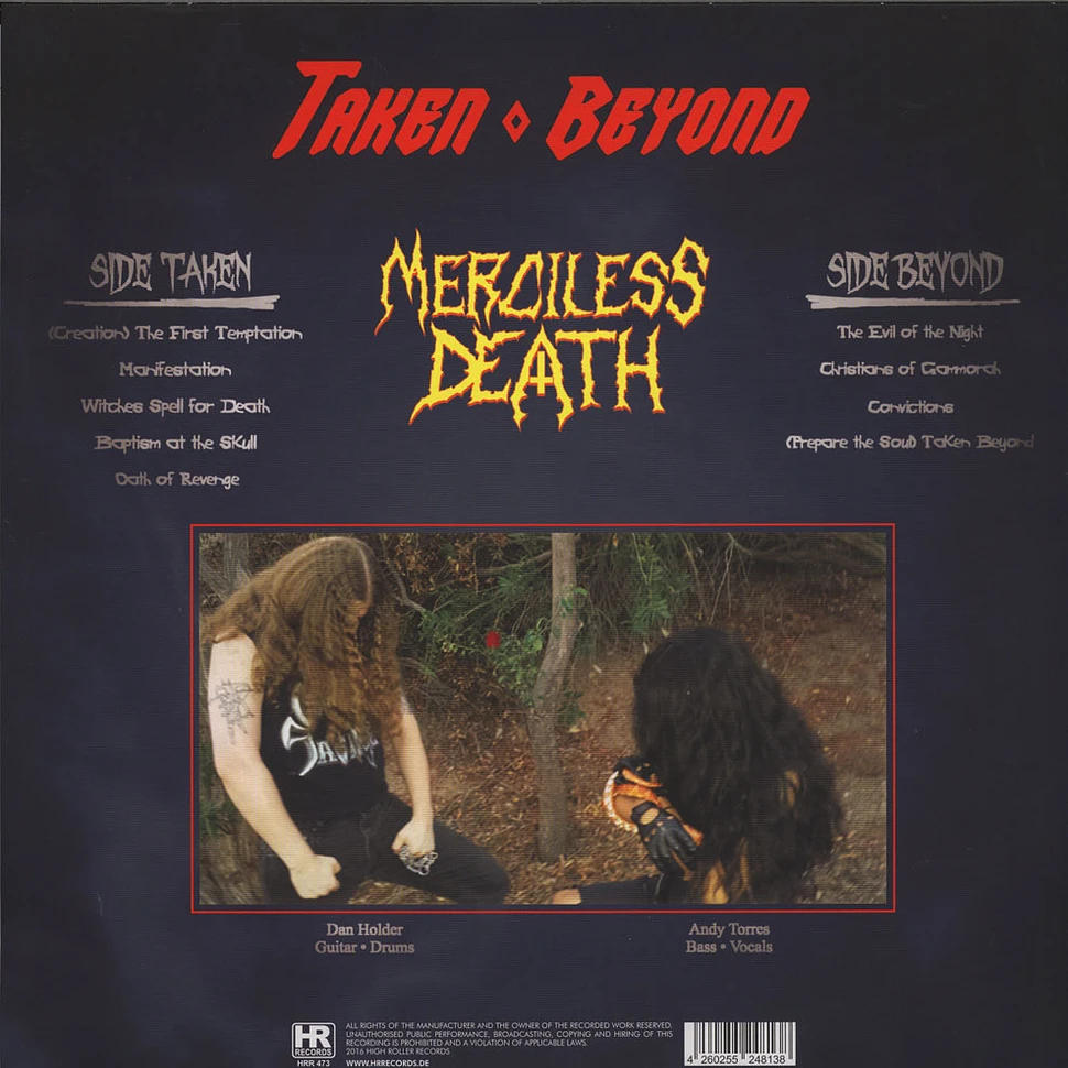 Merciless Death - Taken Beyond Black Vinyl Edition