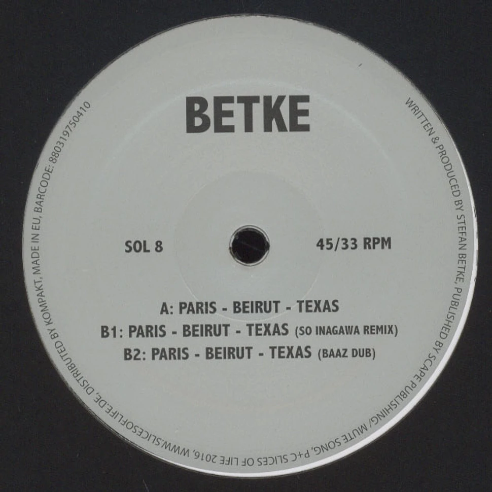 Betke - Paris-Beirut-Texas