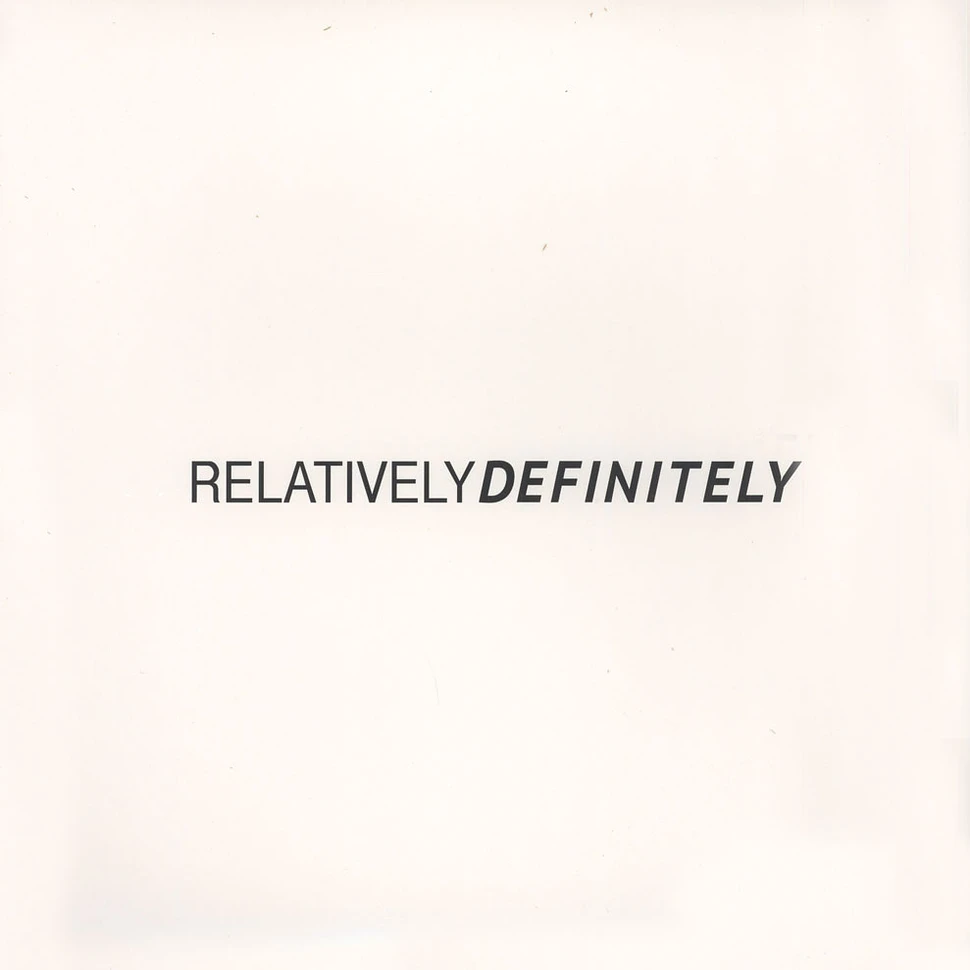 Oliver Schories - Relatively Definitely