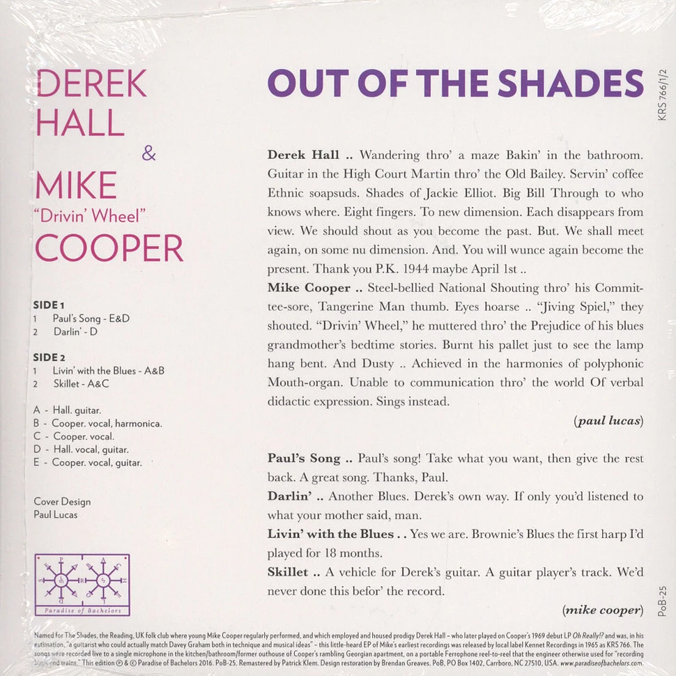 Mike Cooper & Derek Hall - Out Of The Shades