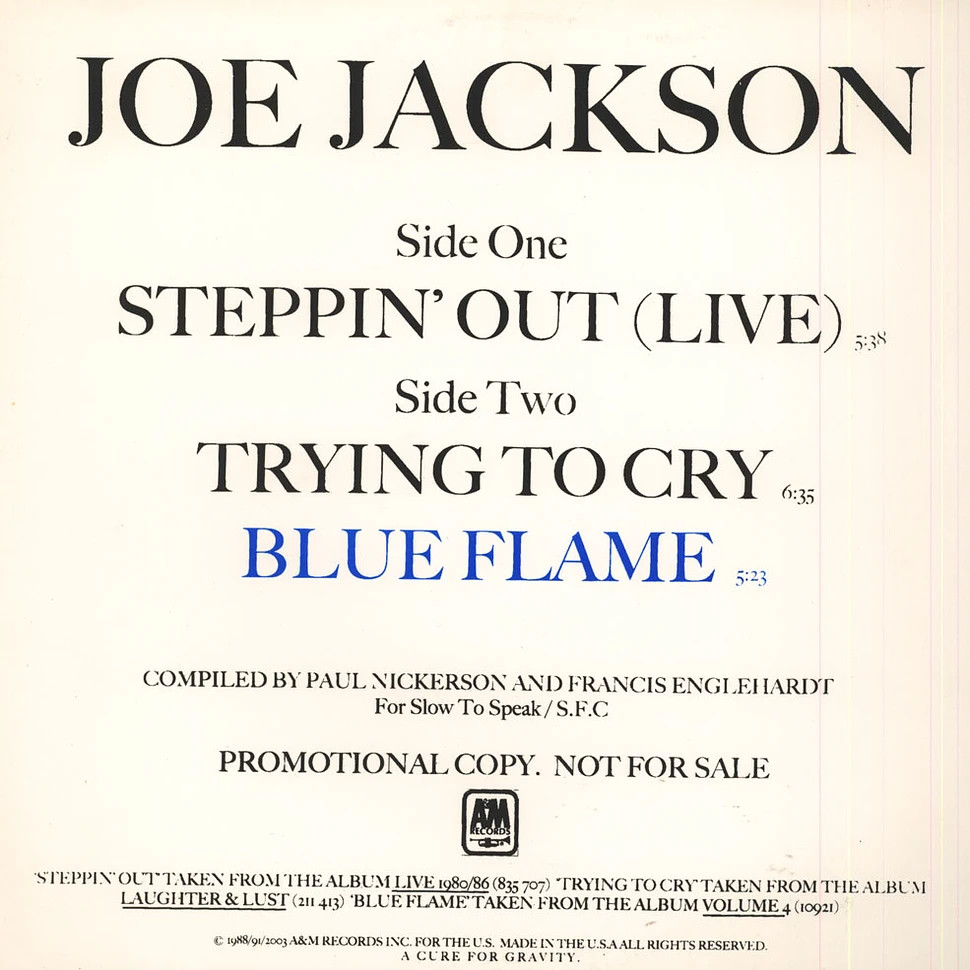 Joe Jackson - Steppin' Out Live