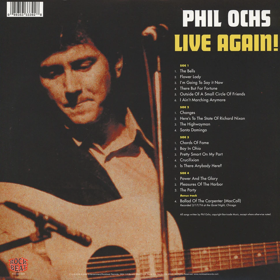 Phil Ochs - Live Lansing Michigan