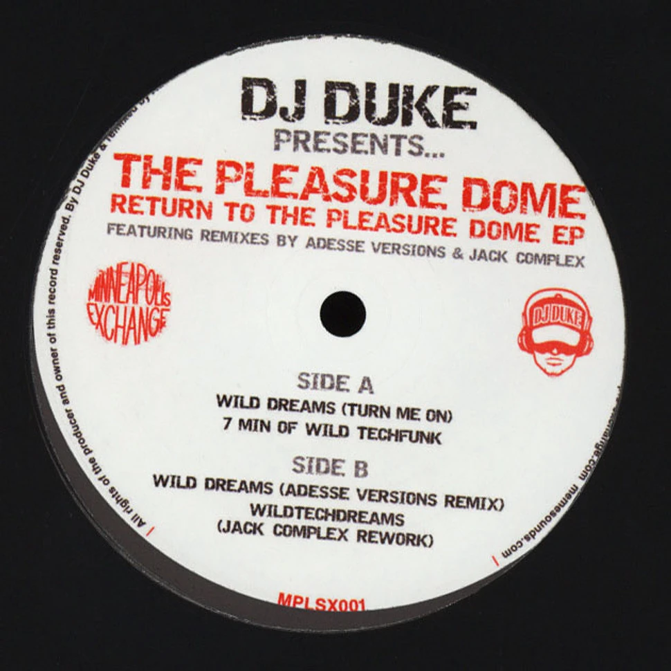 DJ Duke presents The Pleasure Dome - Return To The Pleasure Dome EP
