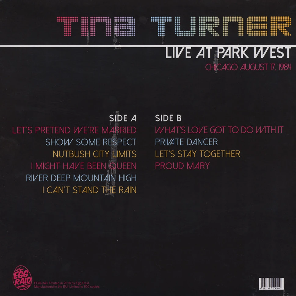 Tina Turner - Live At Park West Chicago August 17, 1984