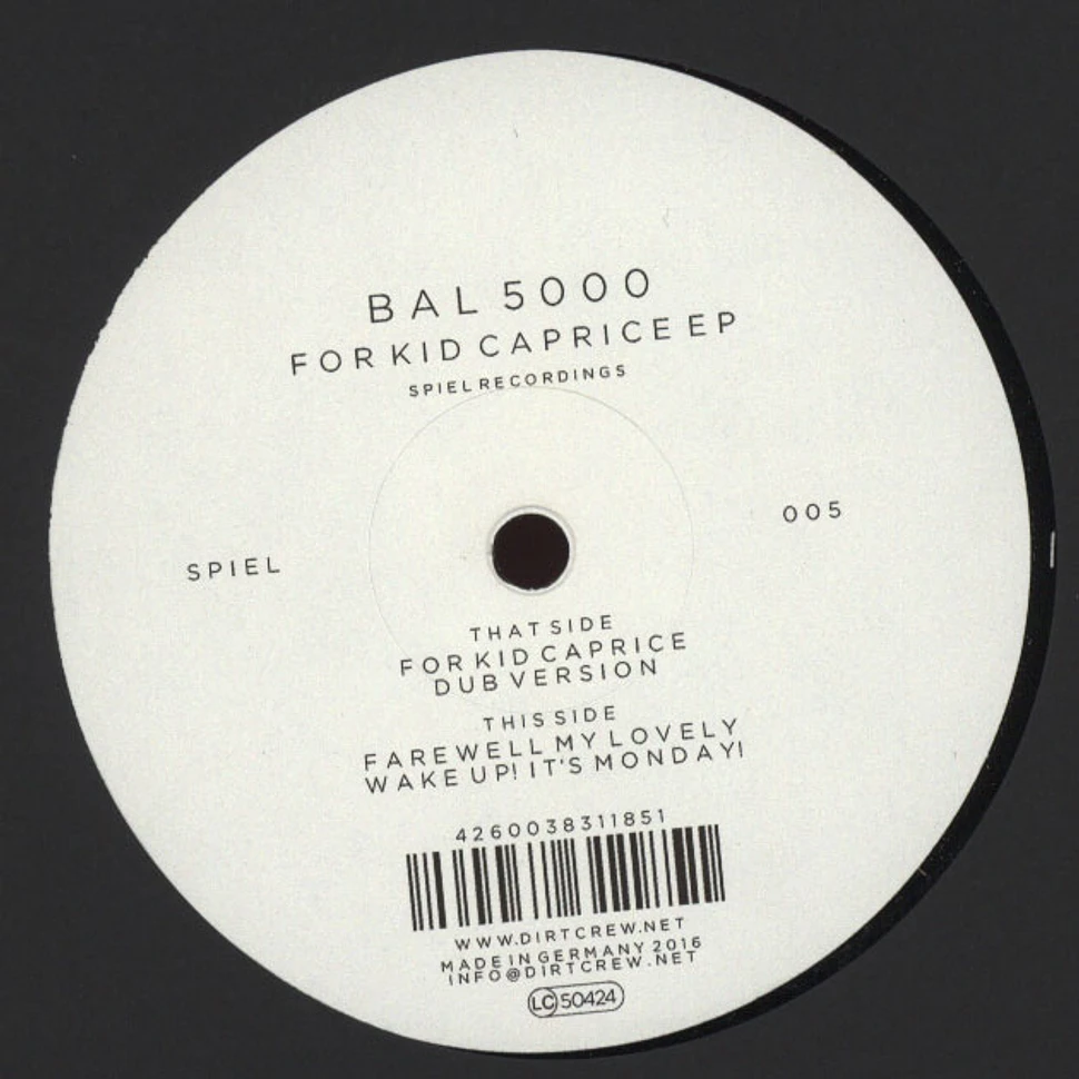 Bal 5000 - For Kid Caprice EP