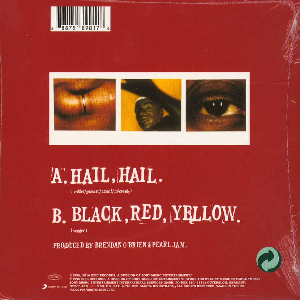 Pearl Jam - Hail, Hail / Black, Red, Yellow