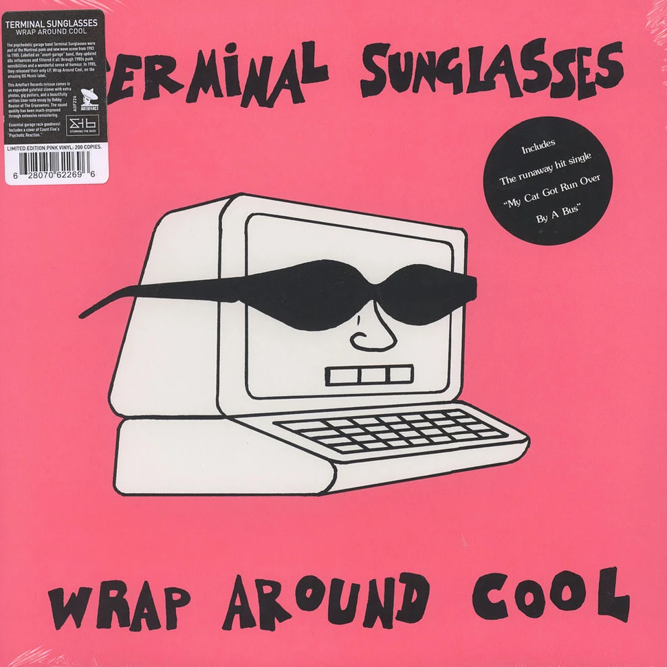 Terminal Sunglasses - Wrap Around Cool Pink Vinyl Edition