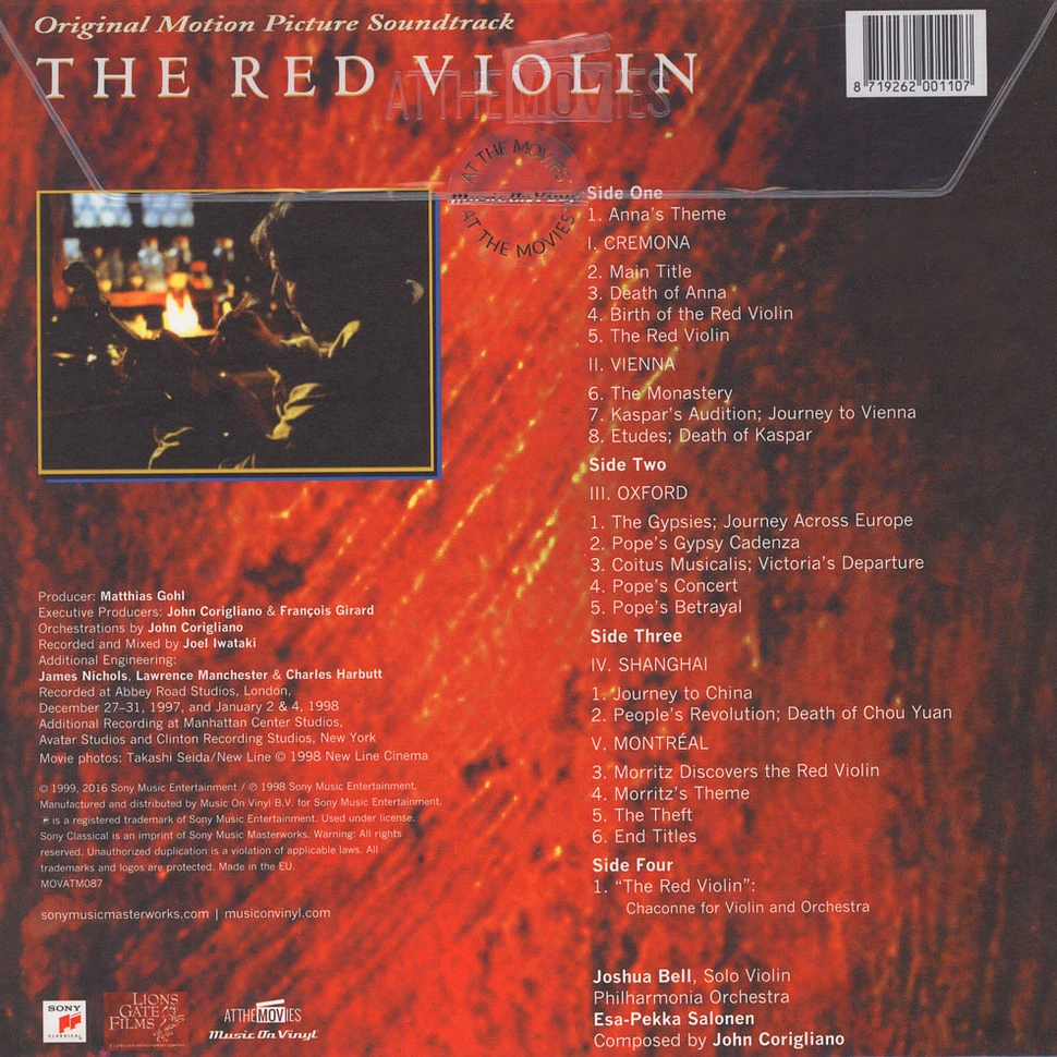 Joshua Bell - OST The Red Violin Black Vinyl Edition