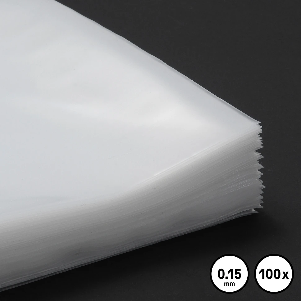 (1000) 12” 2mil Polypropylene Outer Vinyl Record Sleeves - Clear Style BULK  (Wholesale)