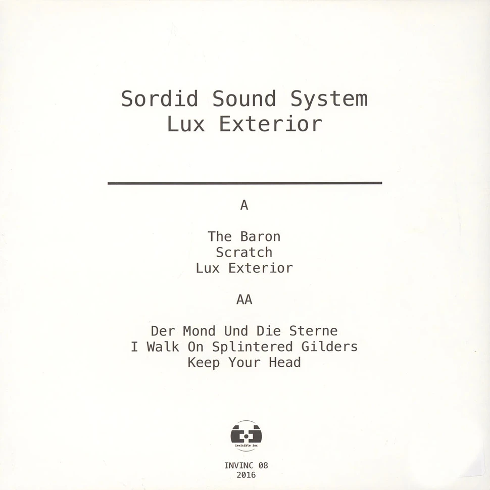 Sordid Sound System - Lux Exterior