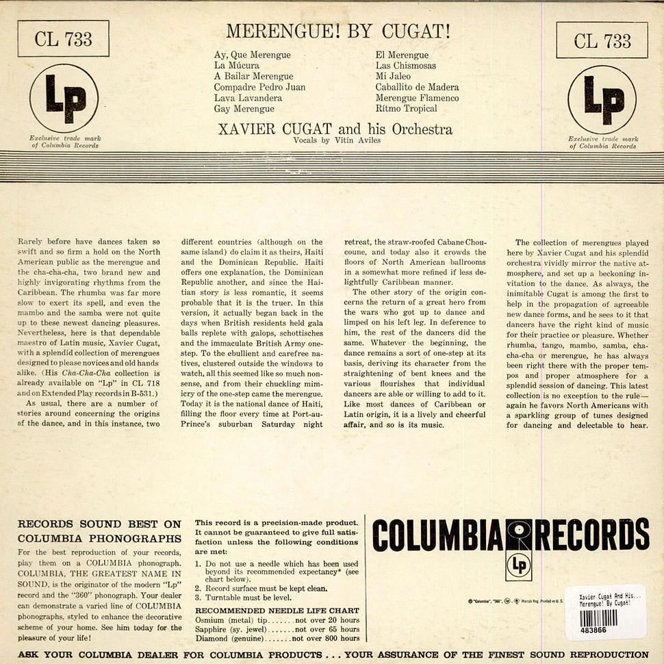 Xavier Cugat And His Orchestra - Merengue! By Cugat!