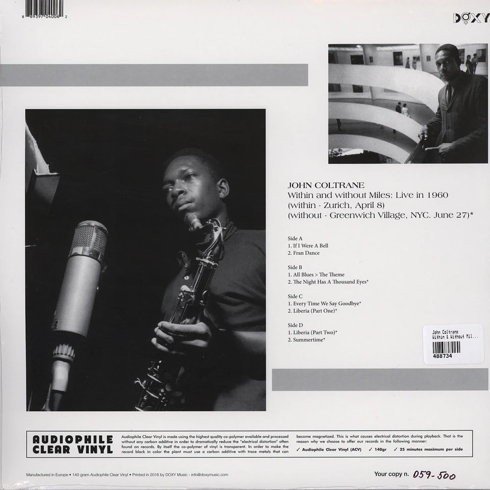 John Coltrane - Within & Without Miles, Live 1960