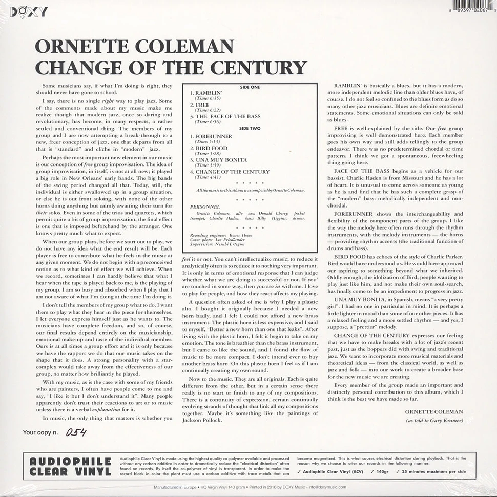 Ornette Coleman - Change Of The Century