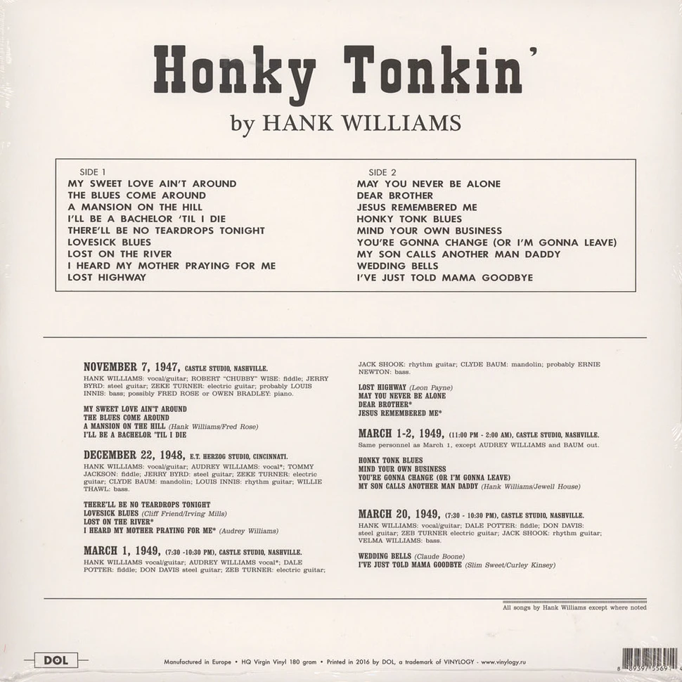 Hank Williams - Honky Tonk