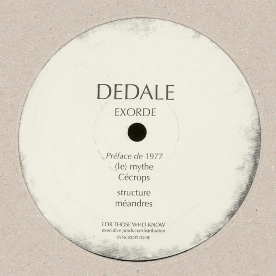 Dedale - Exorde 1977 Préface