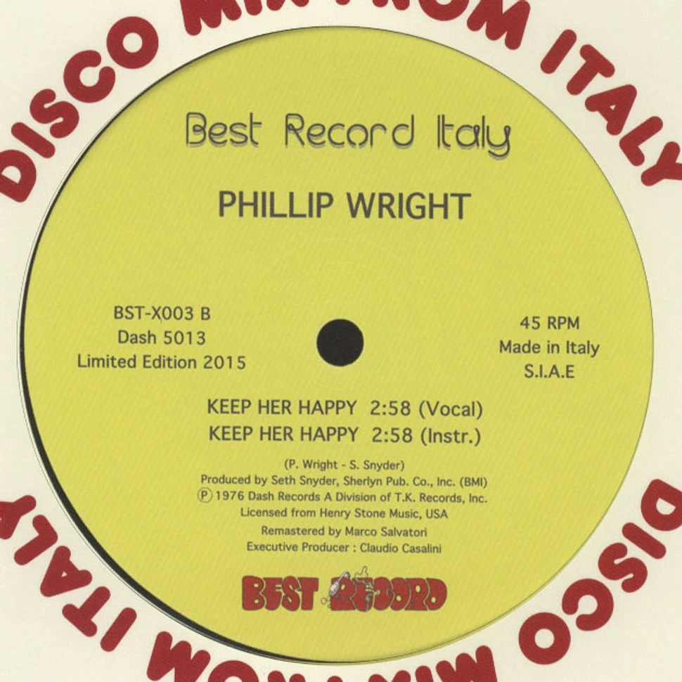 Phillip Wright - Keep Her Happy Black Vinyl Edition