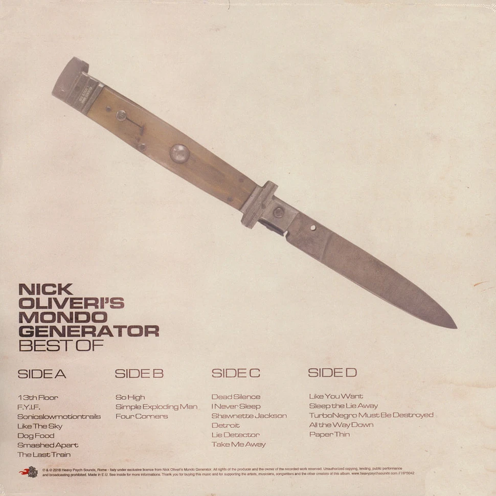 Nick Oliveri's Mondo Generator - Best Of Black Vinyl Edition