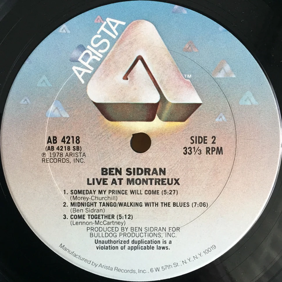 Ben Sidran - Live At Montreux