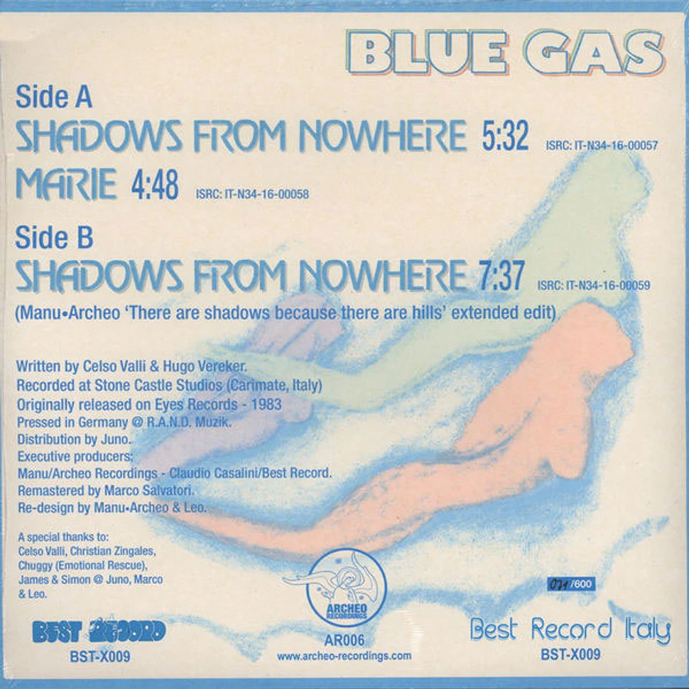 Blue Gas (Celso Valli) - Shadow From Nowhere Black Vinyl Edition