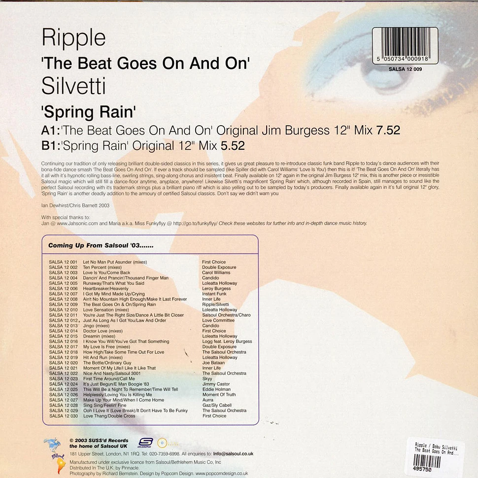 Ripple / Bebu Silvetti - The Beat Goes On And On / Spring Rain