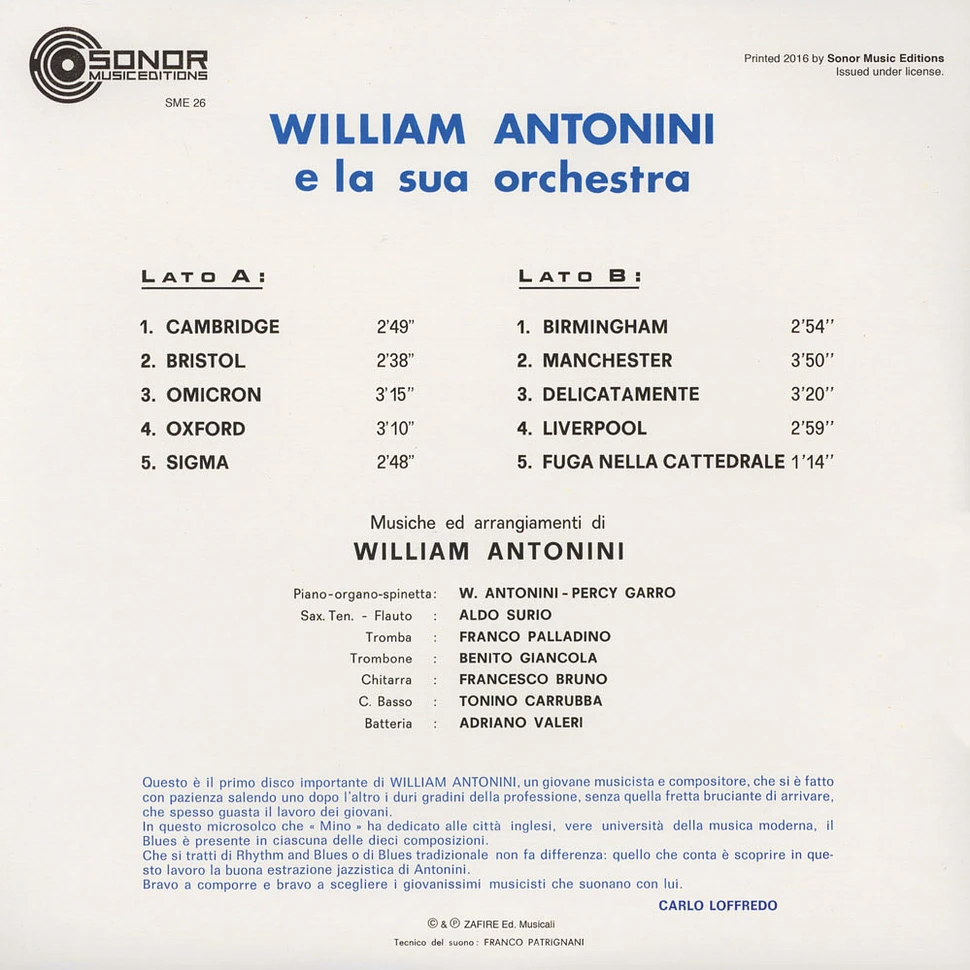 William Antonini - William Antonini E La Sua Orchestra