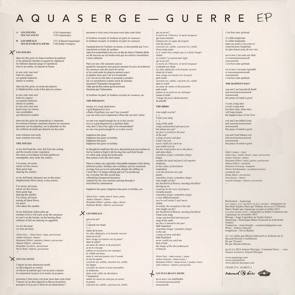 Aquaserge - Guerre EP