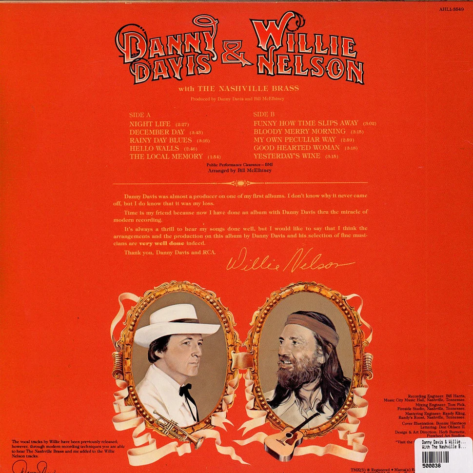 Danny Davis & Willie Nelson With Danny Davis & The Nashville Brass - Danny Davis & Willie Nelson With The Nashville Brass