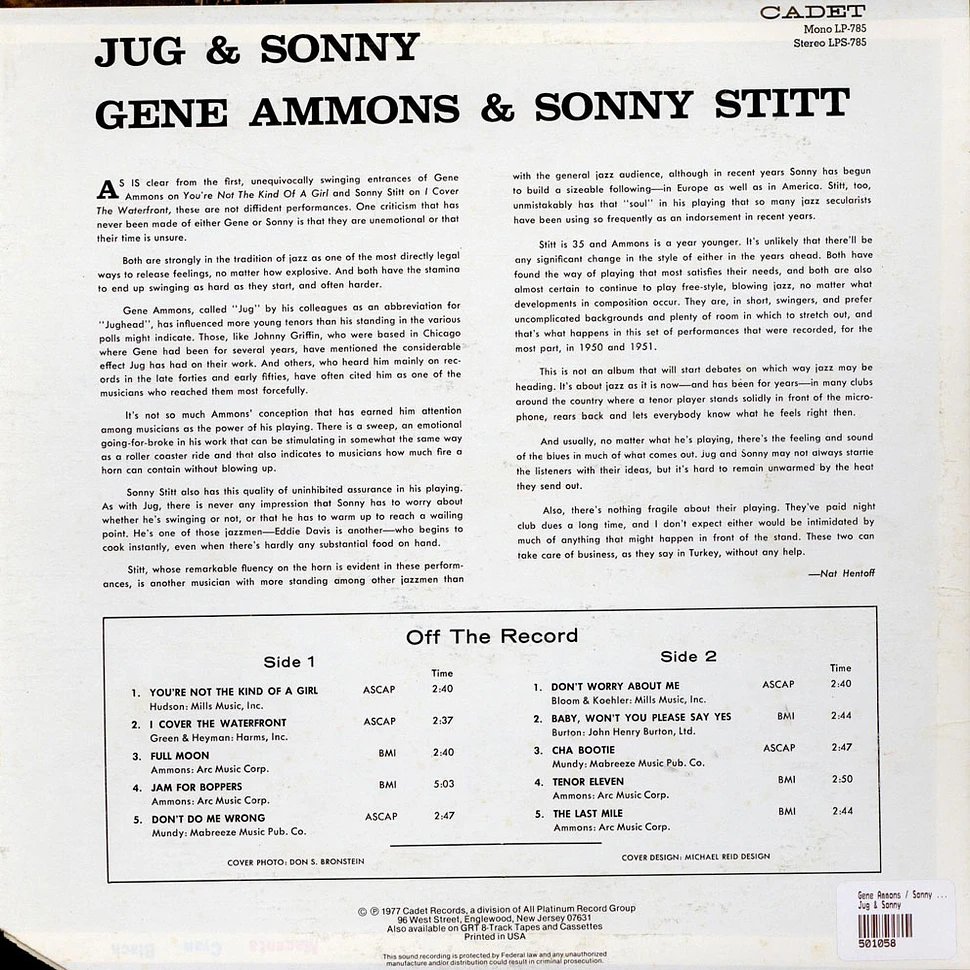 Gene Ammons / Sonny Stitt - Jug & Sonny