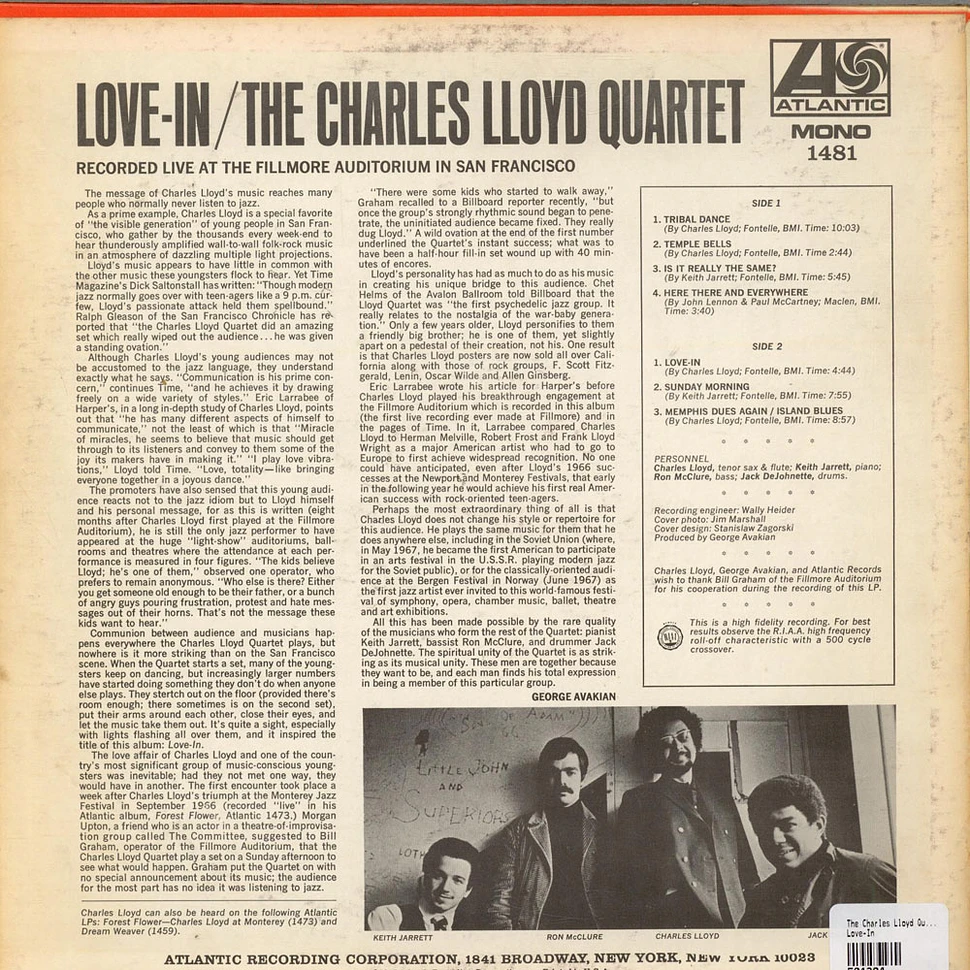 The Charles Lloyd Quartet - Love-In