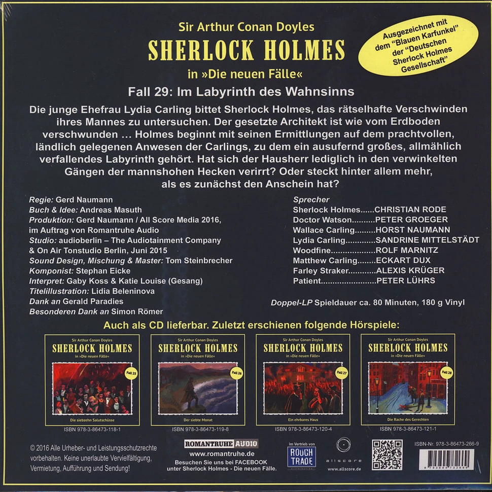 Sherlock Holmes - Im Labyrinth des Wahnsinns (Neue Fälle 29)