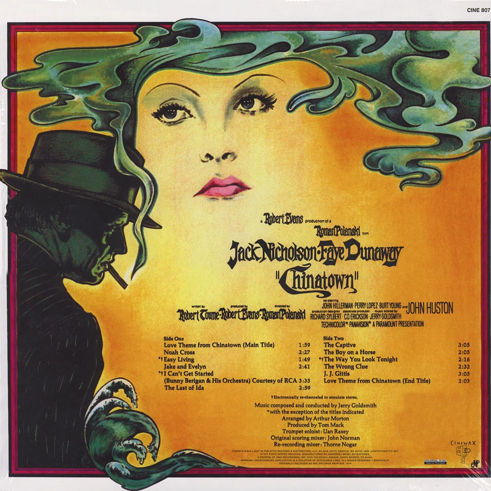 Jerry Goldsmith - OST Chinatown Black Vinyl Edition