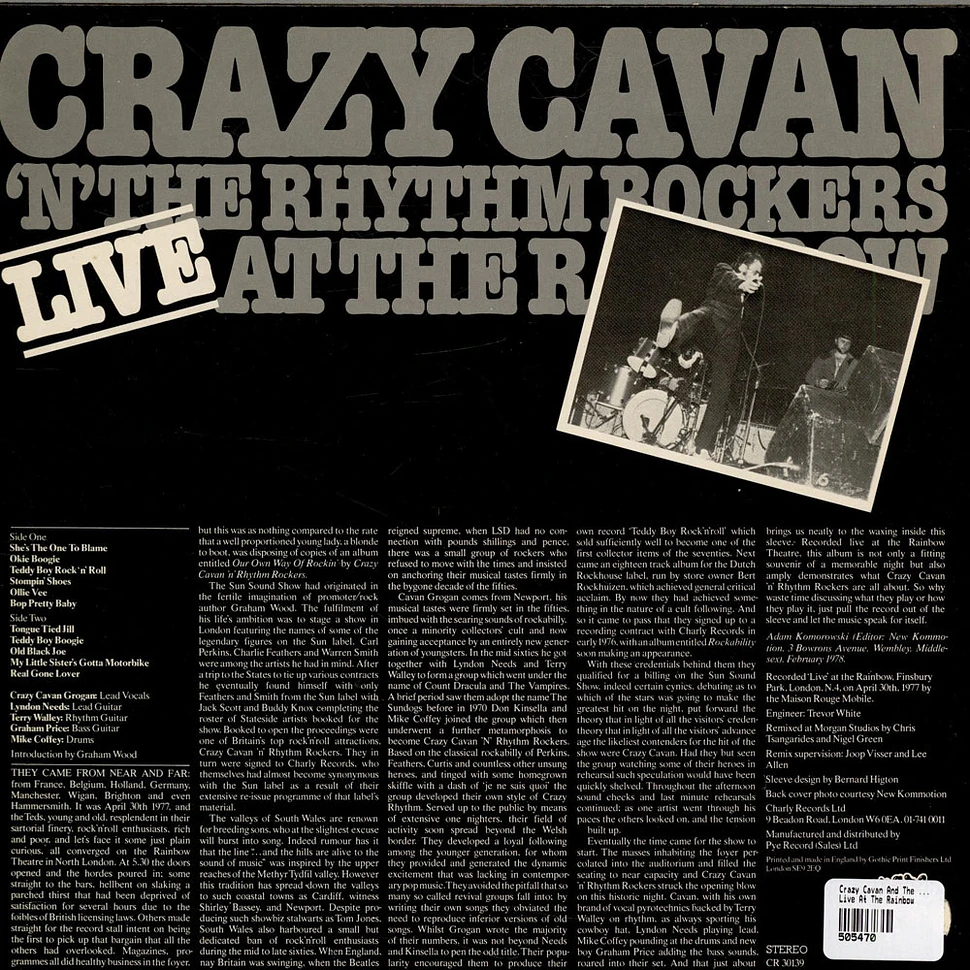 Crazy Cavan And The Rhythm Rockers - Live At The Rainbow