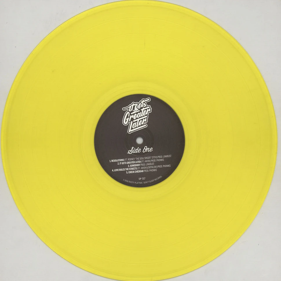 Tiff The Gift - It Gets Greater Later Clear Yellow Vinyl Edition