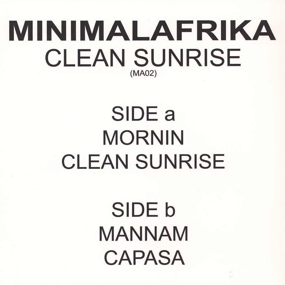 Minimal Afrika - Clean Sunrise