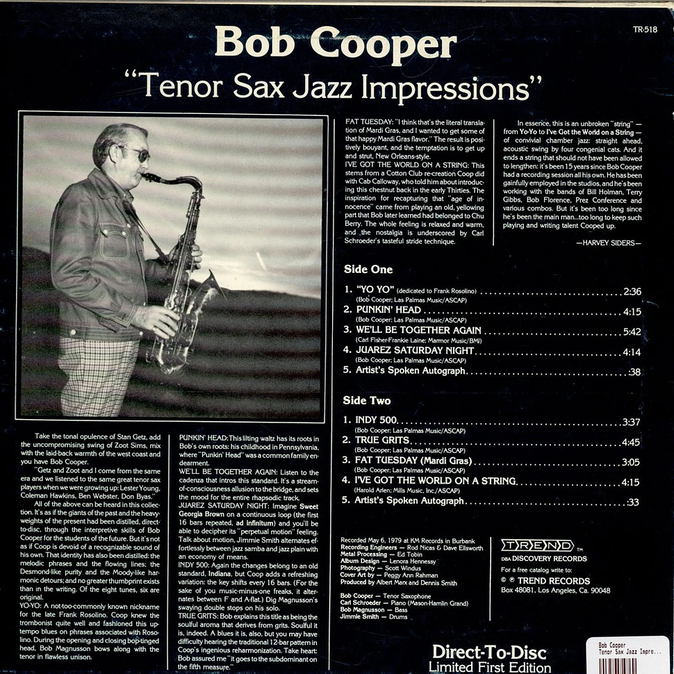 Bob Cooper - Tenor Sax Jazz Impressions