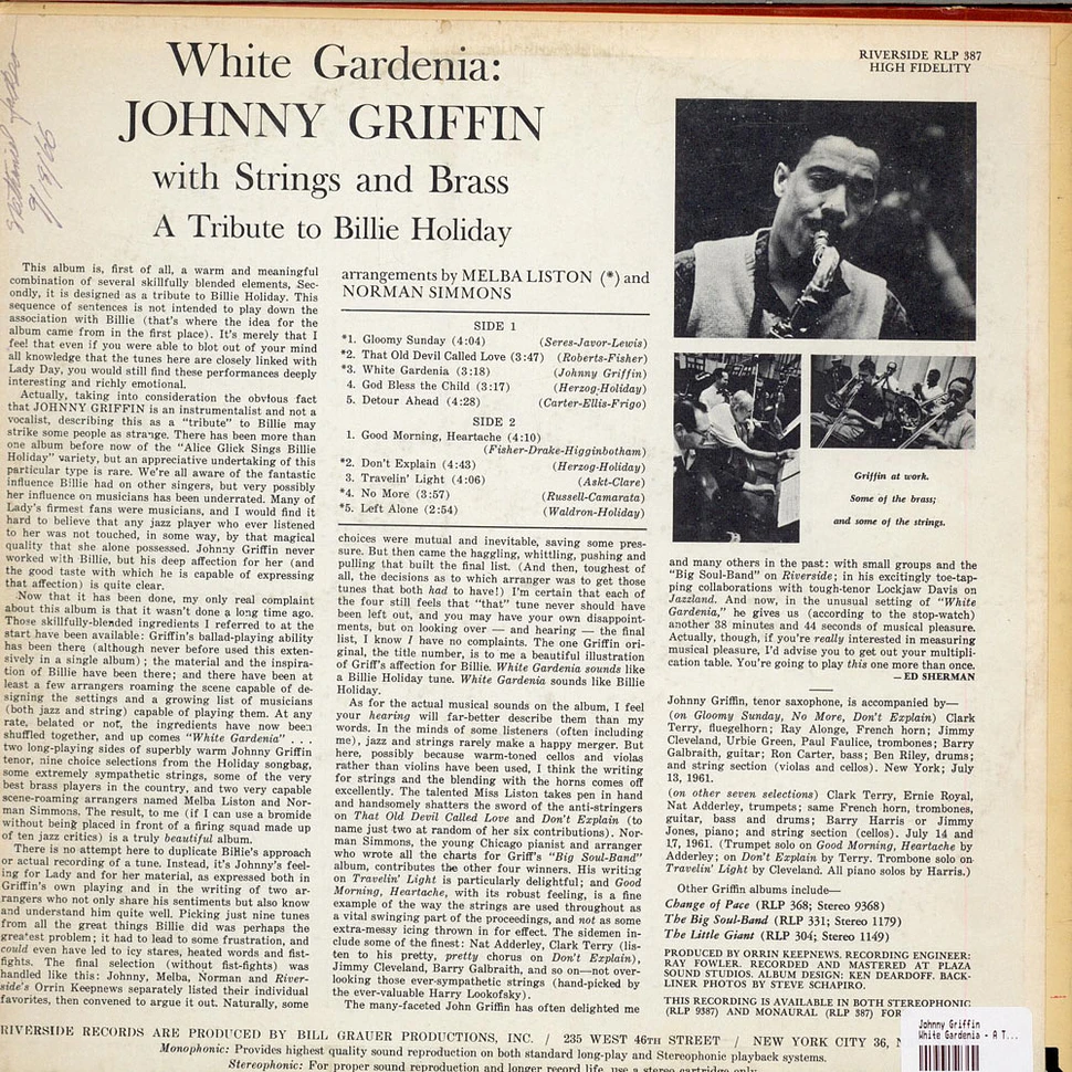 Johnny Griffin - White Gardenia