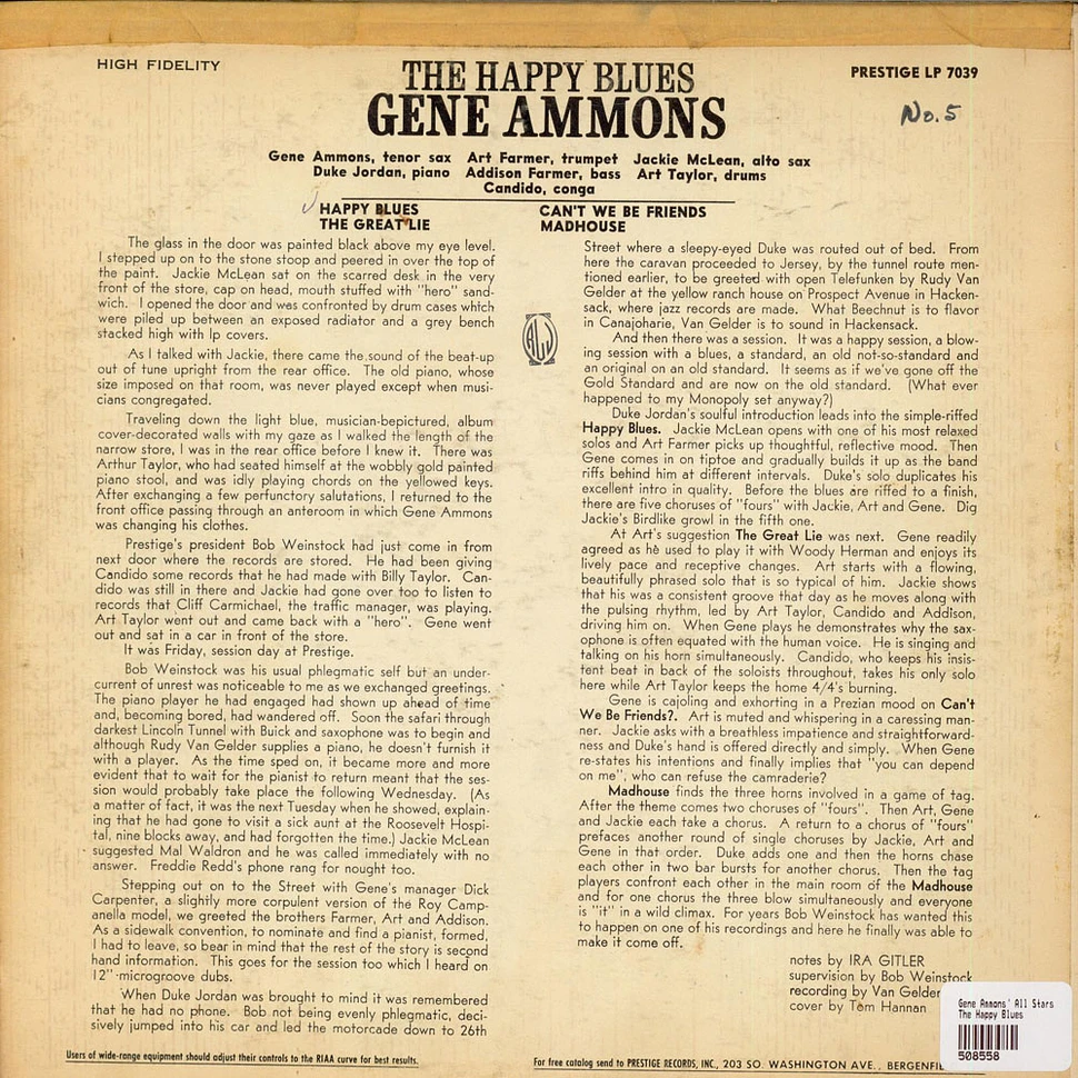 Gene Ammons' All Stars - The Happy Blues