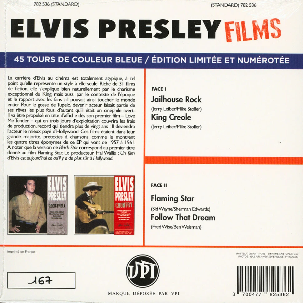Elvis Presley - Films Blue Vinyl Edition