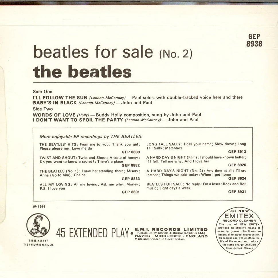 The Beatles - Beatles For Sale (No. 2)