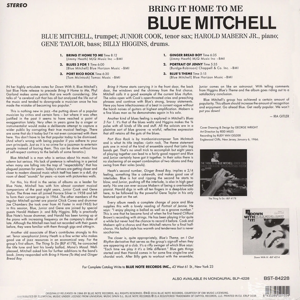 Blue Mitchell - Bring It Home To Me