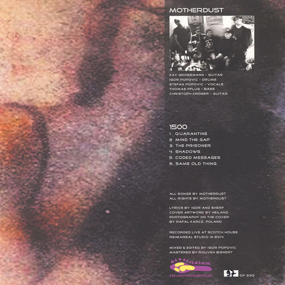 Motherdust - 1500 Black Vinyl Edition