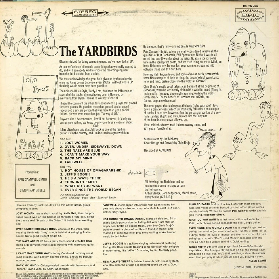 The Yardbirds - Over Under Sideways Down