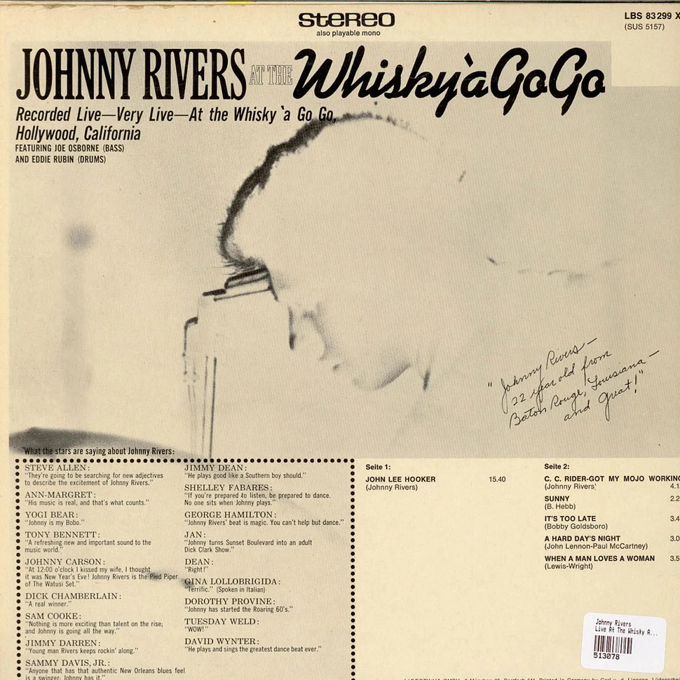 Johnny Rivers - Live At The Whisky A Go-Go