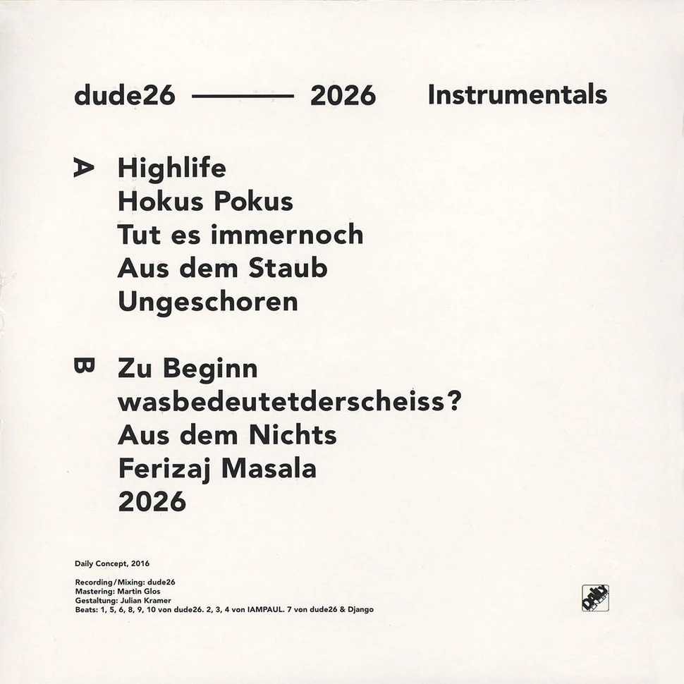 dude26 - 2026 Instrumentals