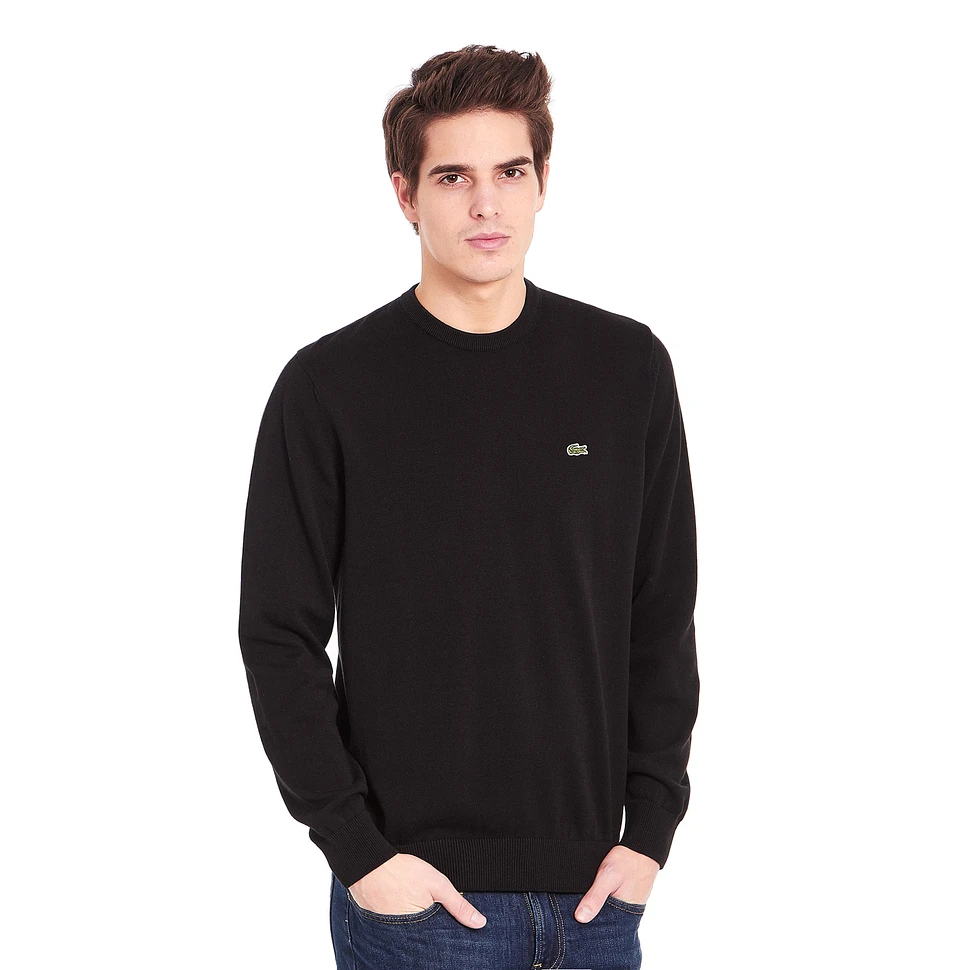 Lacoste - Embroidered Crocodile Knit Sweater