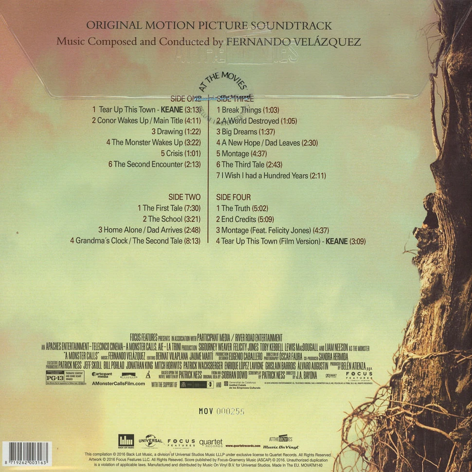 Fernado Velazquez - OST A Monster Calls Black Vinyl Edition